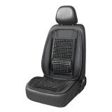 Husa scaun auto cu bile de masaj si suport lombar, dimensiuni 98 x 49 cm, culoare neagra, Amio