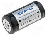 Acumul: Li-Ion 18350 3,7V 900mAh &Oslash;18x39mm 7A