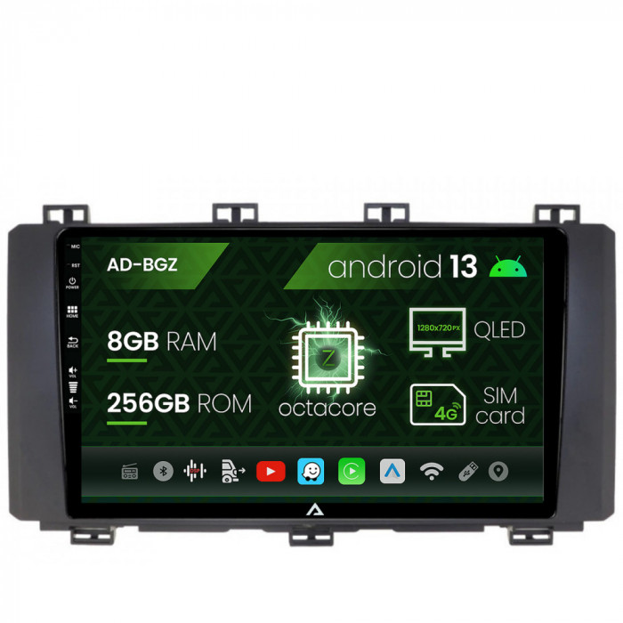 Navigatie Seat Ateca (2016-Prezent), Android 13, Z-Octacore 8GB RAM + 256GB ROM, 9 Inch - AD-BGZ9008+AD-BGRKIT045V2