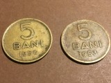 Lot monede Romania - 5 bani 1953 si 1954 !