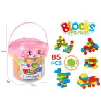 Set de Construcție &Icirc;ntr-o Cutie Transparentă, 85 de Piese, Cote