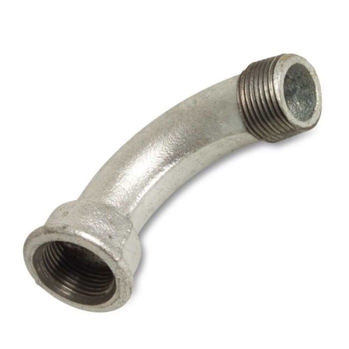 Cot 90 Grade Filetat din Fontă Maleabilă, 3/8&quot;, Racord Instalații