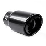 Ornament toba esapament universal AMiO MT 024B negru, capat evacuare din otel inoxidabil, montaj cu suruburi sau sudura, diametru 43mm-62mm,