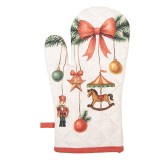 Cumpara ieftin Manusa bucatarie Craciun bumbac multicolor II 18x30 cm
