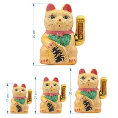 Pisica norocoasa ceramica Maneki Neko aurie 26 cm