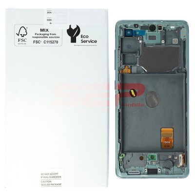 LCD+Touchscreen cu Rama Samsung Galaxy S20 FE / G780 CLOUD MINT Original Service Pack foto