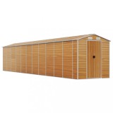 Cumpara ieftin Sopron de gradina, maro deschis, 191x980x198 cm otel galvanizat