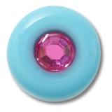 Jibbitz Crocs Teal Circle Gem, Crocs Jibbitz
