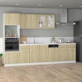 VidaXL Set dulapuri de bucătărie 7 piese stejar sonoma, lemn prelucrat