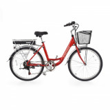 Bicicleta electrica Hecht Prime Red, schimbator shimano