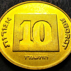 Moneda exotica 10 AGOROT - ISRAEL, anul 1986 *cod 2214 = UNC Monetaria Berna