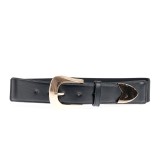 Curea neagra elastica cu catarama aurie