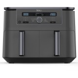 Friteuza cu aer cald Ninja Airfryer Foodi Pro DualZone DZ400EU, 2470W, 9.5L, 6 functii de gatit, 2 cosuri de 4.75L, functie Max Crisp, functie deshidr