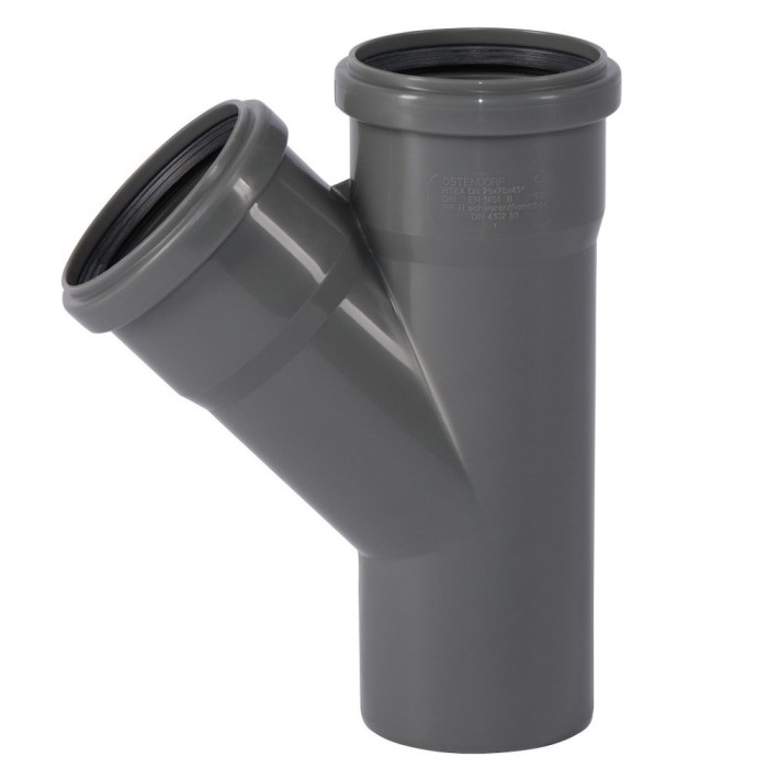 Ramificație HTsafeEA DN/OD 75/75 45 Grade, țeavă canalizare