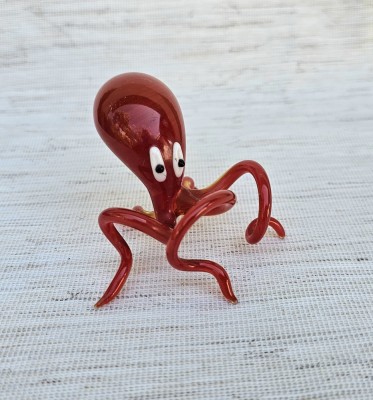 FIGURINA DIN STICLA DE MURANO, LUCRATA MANUAL, MODEL STILIZAT CARACATIȚA foto
