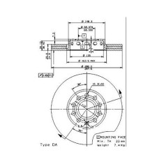 Set disc frana Audi 100 C4 12.90-11.94, A4 B5 (8d2) 11.94-12.01, A4 B6 (8e2) 11.00-12.05, A4 B6 Avant (8e5) 02.00-12.05, A4 B6 Convertible (8h7) 01.0