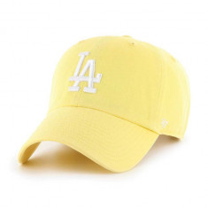 47brand șapcă de baseball din bumbac MLB Los Angeles Dodgers culoarea galben, cu imprimeu