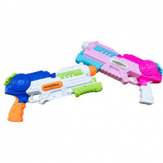 Set 2x pistol cu apa pentru copii 6 ani+, rezervor 1000 ml pentru piscina/plaja, quick fill, multicolor