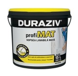 Vopsea Lavabila Alba Mata Pentru Interior, Duraziv Profimat, 25L / Palet 8 Bucati