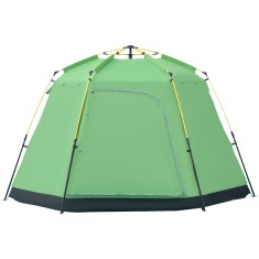 Outsunny Cort de Camping pentru 6 Persoane Cort de Familie Cort de Cupolă Piele ecologică 2000mm instalare ușoară pentru tabere trekking festival oțel