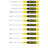 Set 12 surubelnite de precizie Topmaster Pro cu maner pivotant