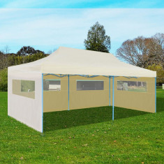 Cort de petrecere pliabil pop-up, crem, 3 x 6 m foto