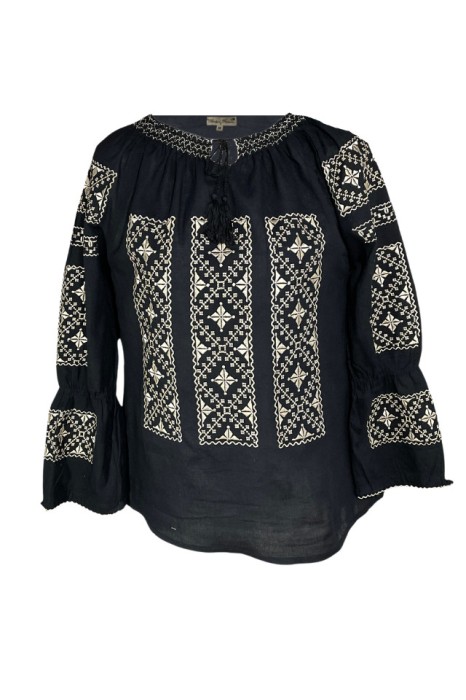 Bluza tip ie dama R46, negru/bej marimea 4XL