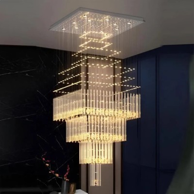 Candelabru Cristal LED 80W Conti Auriu 60cm foto