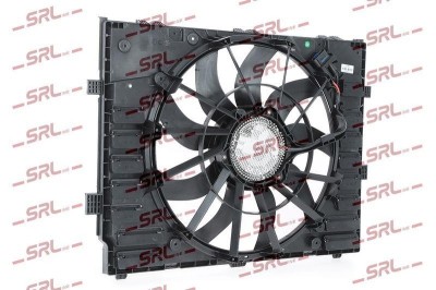 Ventilator radiator Vw Touareg 18, motor: 3.0 TDI, 3.0 V6, 3.0 V6 T, 3.6 V6, 4.2 TDI, 4.2 V8, cu modul electronic, 850 W; 4 pini, SRLine, 7P0121203D; foto