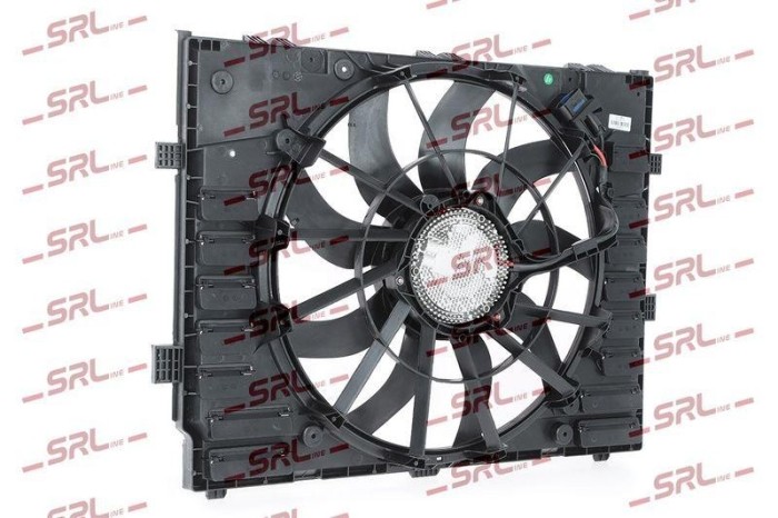 Ventilator radiator Vw Touareg 18, motor: 3.0 TDI, 3.0 V6, 3.0 V6 T, 3.6 V6, 4.2 TDI, 4.2 V8, cu modul electronic, 850 W; 4 pini, SRLine, 7P0121203D;