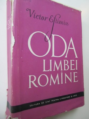 Oda limbei romane - Victor Eftimiu foto