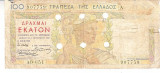 M1 - Bancnota foarte veche - Grecia - 100 drahme - 1935