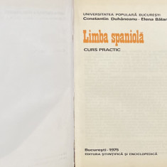 LIMBA SPANIOLA.CURS PRACTIC de CONSTANTIN DUHANEANU, ELENA BALAN-OSIAC 1975