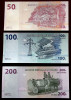 LOT SET 3 bancnote Congo 50 + 100 + 200 Francs 2013 UNC necirculate **