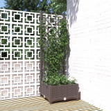 Jardiniera de gradina cu spalier maro, 40x40x121,5 cm, PP GartenMobel Dekor, vidaXL