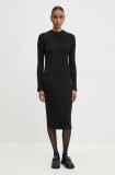 Marc O&#039;Polo rochie din bumbac culoarea negru, midi, dreaptă, 409504567097
