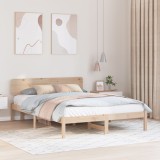 vidaXL Cadru de pat cu capac de pat 200x200 cm lemn masiv de pin