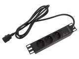 Prelungitor LANBERG 3 Prize 10A cu Protecție Supratensiune PDU-03F-0200-IEC-BK