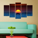 Cumpara ieftin Tablou MDF ( 5 buc ) Delta Dunare, Multicolor, 60x110 cm