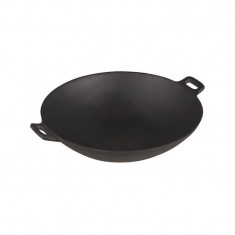 Tigaie wok din fonta Kinghoff KH 1109, 31 cm, Inductie, Negru foto