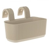 Jardiniera din plastic pentru Flori, Bej, 29x21x19 cm