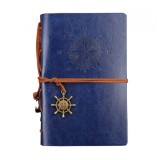Agenda cu coperta din piele ecologica, BUSOLA, 23X16 CM, Albastru