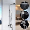Coloana de dus, Inox, para patrata, efect ploaie, 3 functii, montare pe perete, Satinat, Accesorii Incluse, LY005 ModernLight Concept