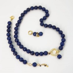 Set Harmony din agat albastru safir