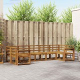 vidaXL Set de canapele de exterior 7 pcs natural Lemn Solid de Acacia 3366922