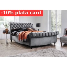 Pat Misterio 160x200 cm Tapitat Catifea Gri Somiera Inclusa (cod AF 3589-60)