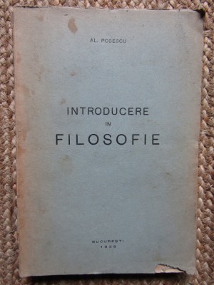 INTRODUCERE IN FILOSOFIE- AL. POPESCU foto
