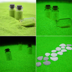 Nisip decorativ verde deschis fosforescent pachet 500 grame MultiMark GlobalProd