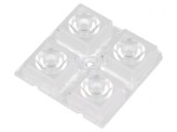 Lentilă LED pătrată transparentă 25-32&deg; 8,5mm