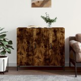 vidaXL Servantă, stejar fumuriu, 90x34x80 cm, lemn compozit